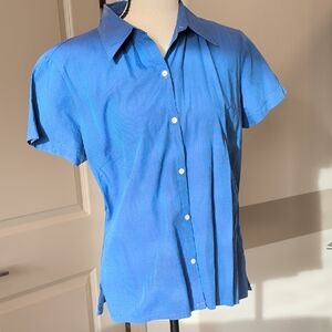 GAP Women's Casual Blue Button Down Shirt